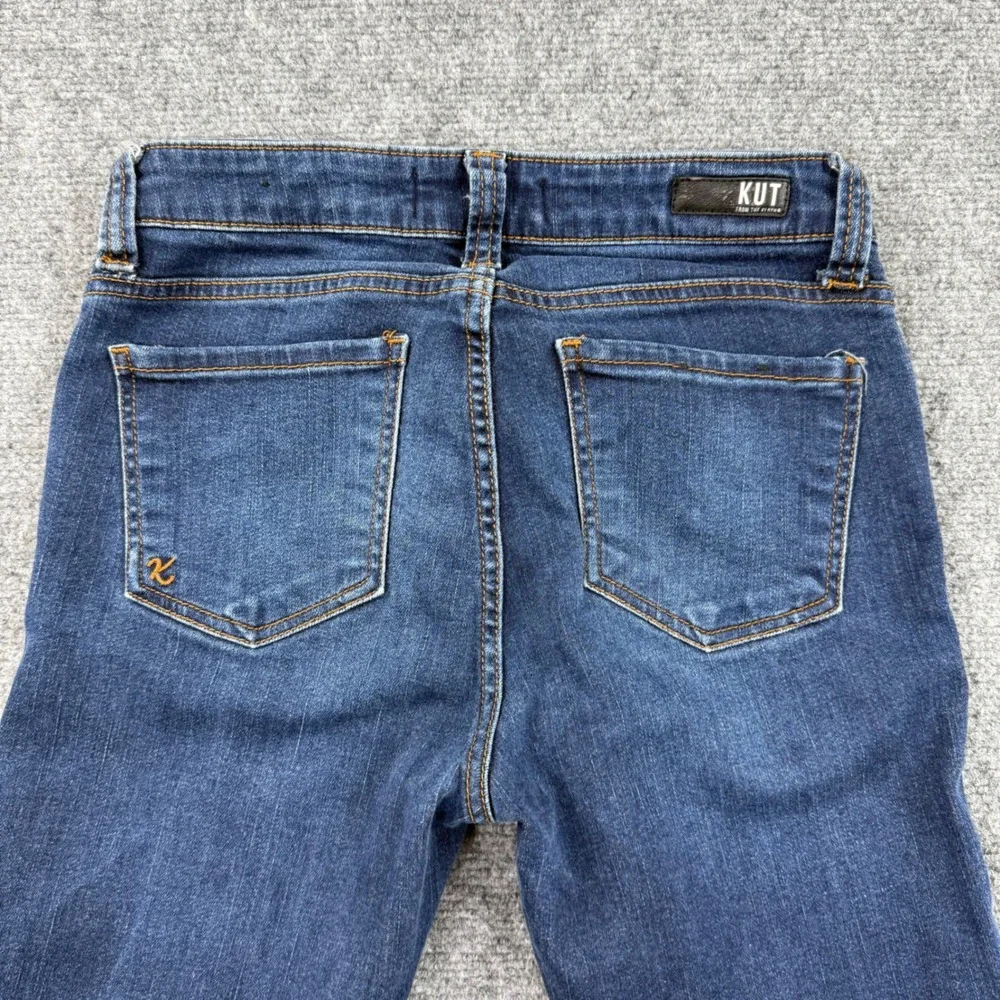 KUT from the Kloth Connie Jeans Size 2 Ankle Skinny Dark Wash Zip Ankle  Women's